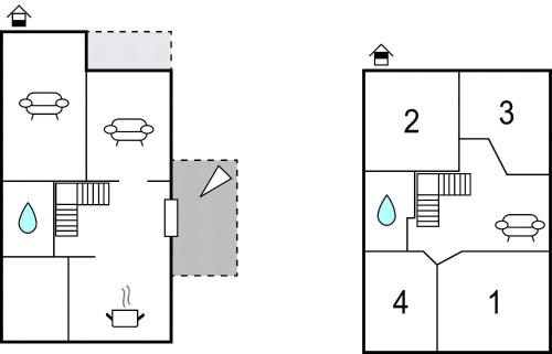 Планировка Four-Bedroom Holiday Home In Gnosjo