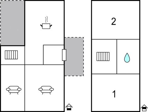 a group of four diagrams showing the phases of a building at 2 Bedroom Amazing Home In Vena in Vena