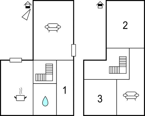 a block diagram of a house at Gorgeous Home In Vimmerby With Wifi in Vimmerby