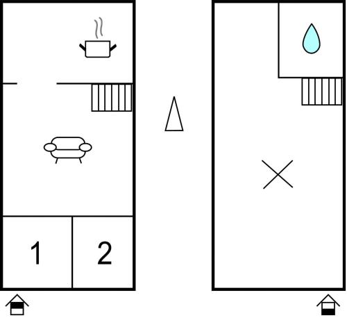 two versions of a diagram showing the difference between two objects at 2 Bedroom Lovely Home In Klintehamn in Klintehamn