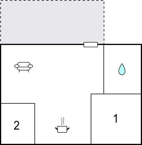 a diagram of a box with four squares on it at 2 Bedroom Amazing Home In Lärbro in Slite