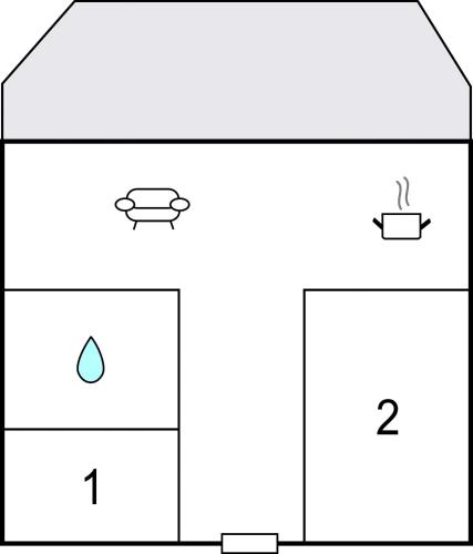 a block diagram of a box with two objects at Amazing Home In Uddevalla With Kitchen in Uddevalla