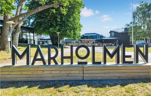 a large sign that says marillon in a park at 2 Bedroom Stunning Home In Norrtälje in Norrtälje