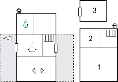 a block diagram of a house at 3 Bedroom Gorgeous Home In Tobyn in Tobyn