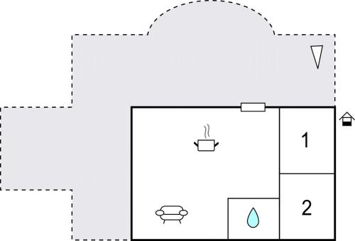 a schematic diagram of a bathroom with a shower at Awesome Home In Åmotfors With Wifi in Åmotsfors