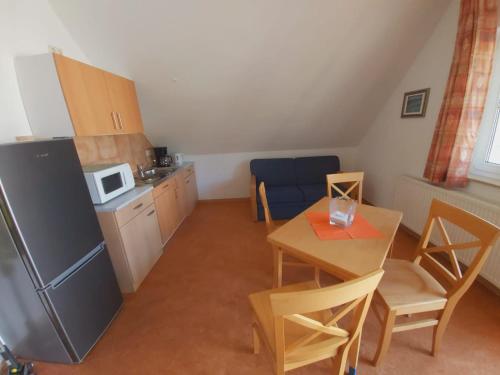 Køkken eller tekøkken på Katrins am Kölpinsee Appartement