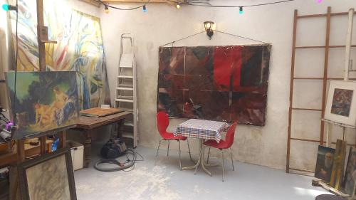 Studio dans un atelier d'artiste