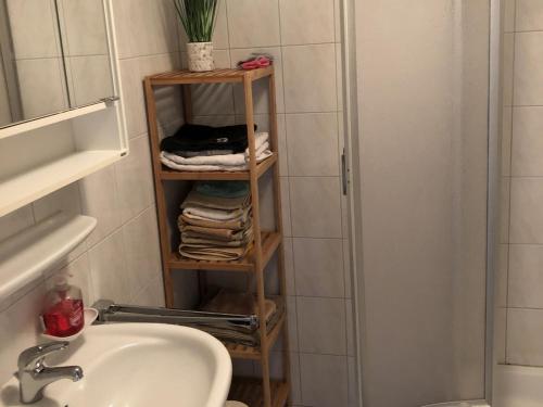Koupelna v ubytování Ferienwohnung Tetto Piccolo