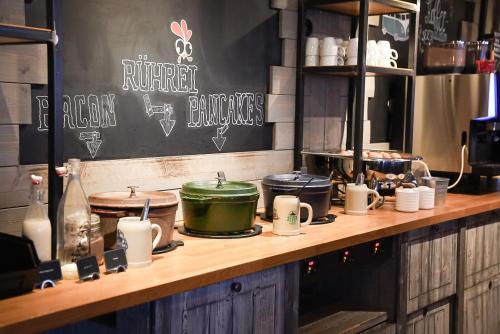 Set per la preparazione di tè e caffè presso Bretterbude Heiligenhafen