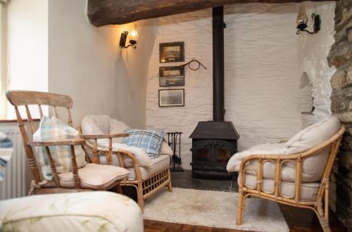 Χώρος καθιστικού στο Bayvil Newport, Pembrokeshire
