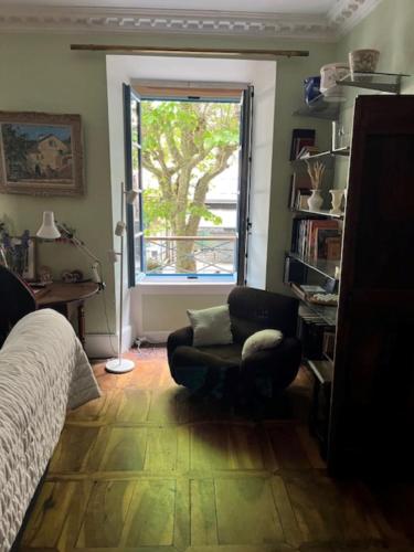 Χώρος καθιστικού στο Grand appartement de charme avec parking privé