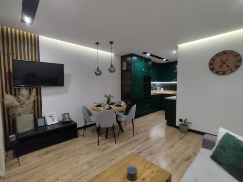 Μια τηλεόραση ή/και κέντρο ψυχαγωγίας στο Apartament z ogrodem Camelia
