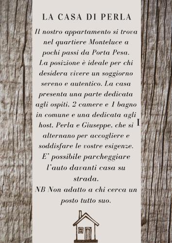 a letter with a drawing of a house at La casa di Perla in Perugia