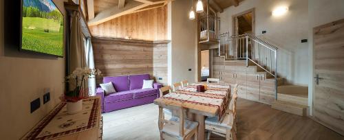 Area soggiorno di Livigno Wooden House