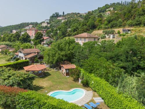 an aerial view of a resort with a swimming pool at Apartment Titta by Interhome in Casarza Ligure