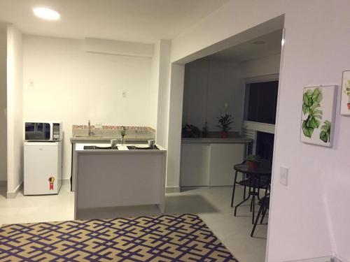 Dapur atau dapur kecil di BrooklinSuitesConsuladoUSA-Interlagos-ExpoTransam