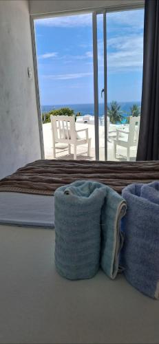 Χώρος καθιστικού στο Los Blancos Apartamentos