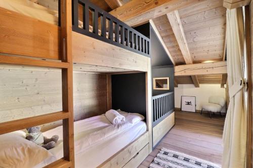 Résidence Avalon - Chalet Avalon - 12 Personnes - Les Gets MAE-1781 객실 침대