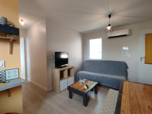 TV a/nebo společenská místnost v ubytování Le Sarlat, logement éco-conçu, 7 pers