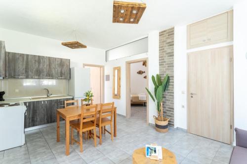 A kitchen or kitchenette at Eden apartments Paliouri- Concordia apartment
