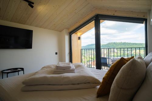 Кровать или кровати в номере Chalet Panorama (Апартаменти)