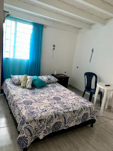 Ένα ή περισσότερα κρεβάτια σε δωμάτιο στο Habitación, 2, privada, aire, Ceiba