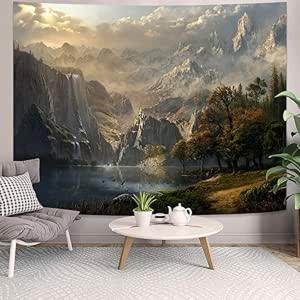 a living room with a painting of a mountain at Homara in Gilgit