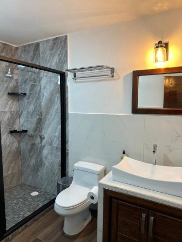 Ванная комната в Cabaña Casa Victoria