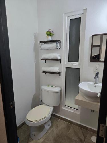Koupelna v ubytování Casa EBaNa