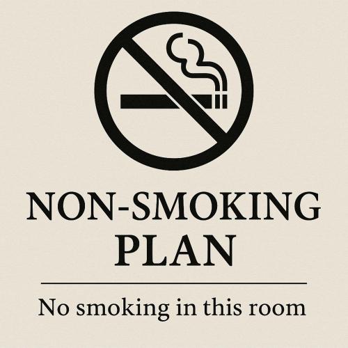 a sign that reads non smoking plan no smoking in this room at BAMBOO GARDEN Shinyokohama only Adult in Yokohama