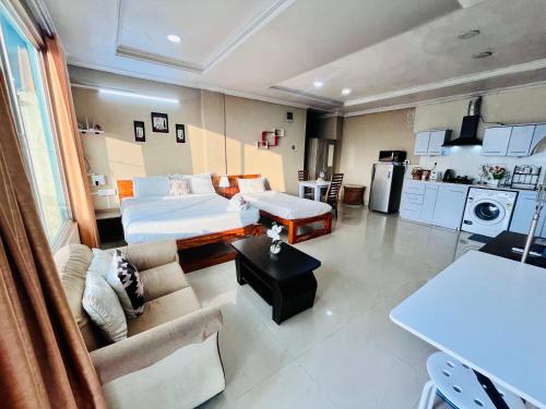 Köök või kööginurk majutusasutuses Aizawl Guest House Apartments