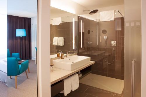 Koupelna v ubytování Hotel Cristal