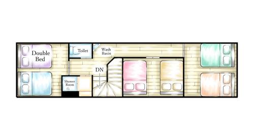 a floor plan of a bathroom with at 新築戸建別荘 M&Z house2 in Fukuoka