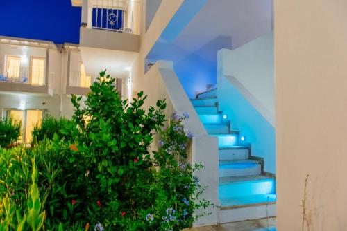 a staircase in a house with a green plant at Via Farilya Hotel in Gundogan