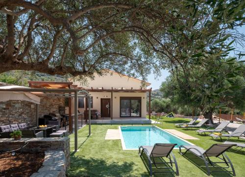 Бассейн в Eleolithos Villa olive & pool или поблизости