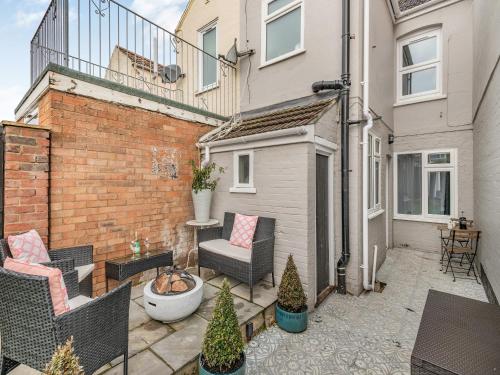 Bygningen som feriehuset ligger i