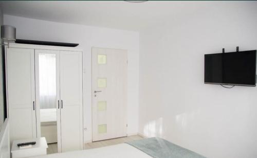 Μια τηλεόραση ή/και κέντρο ψυχαγωγίας στο Apartament Elegant & Central Complet Utiliat Self check-in