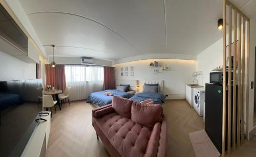 Kuchyň nebo kuchyňský kout v ubytování Lazy House at Impact Muangthong