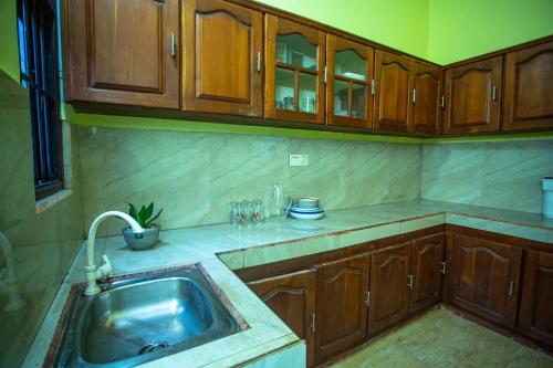 Kuchyň nebo kuchyňský kout v ubytování Villa omri