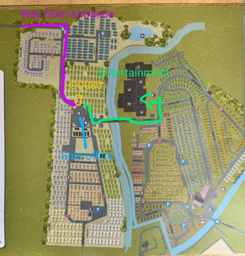 a map of a park with a map of a city at LuKa25 GC080 in Saint Osyth