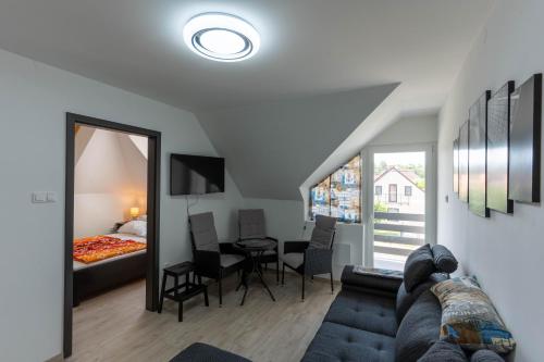 Χώρος καθιστικού στο Világjáró Apartman Balatonboglár