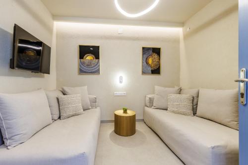 Zona de estar de Limnonari Garden room