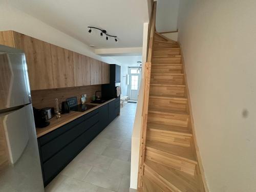 Kuchyň nebo kuchyňský kout v ubytování Maison de pêcheur