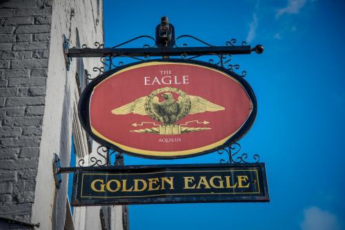a sign for the eagle golden eagle on a building at Golden Eagle in Chester