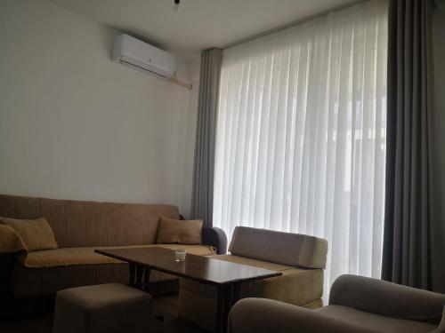 a living room with a couch and a table at Free Comfort Apartments Star Dojran in Star Dojran