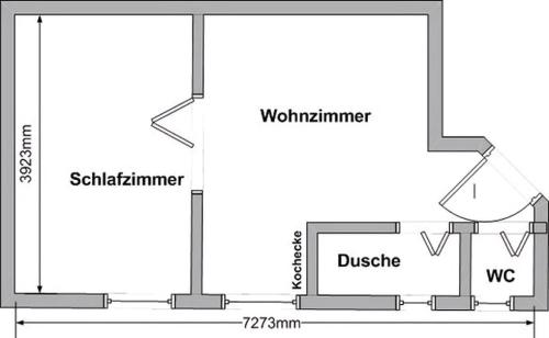 a schematic diagram of a laboratory at Wohnung In Ilfeld Mit Grill Und Garten in Harztor