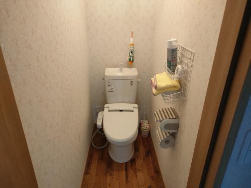 a small bathroom with a toilet in a room at ライフメゾン D LifeMeson in Kami-furano
