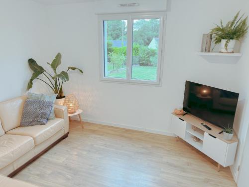 TV/trung tâm giải trí tại Maison Dune - mer & douceur de vivre à Plouha