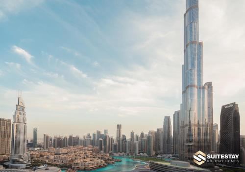 a view of a large city with tall buildings at Fashion Avenue Dubai Mall in Dubai