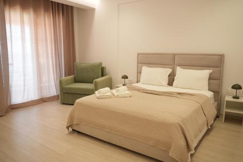 Postel nebo postele na pokoji v ubytování Hotel Veizi